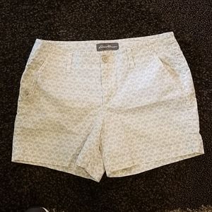 Eddie Bauer khaki shorts with pattern